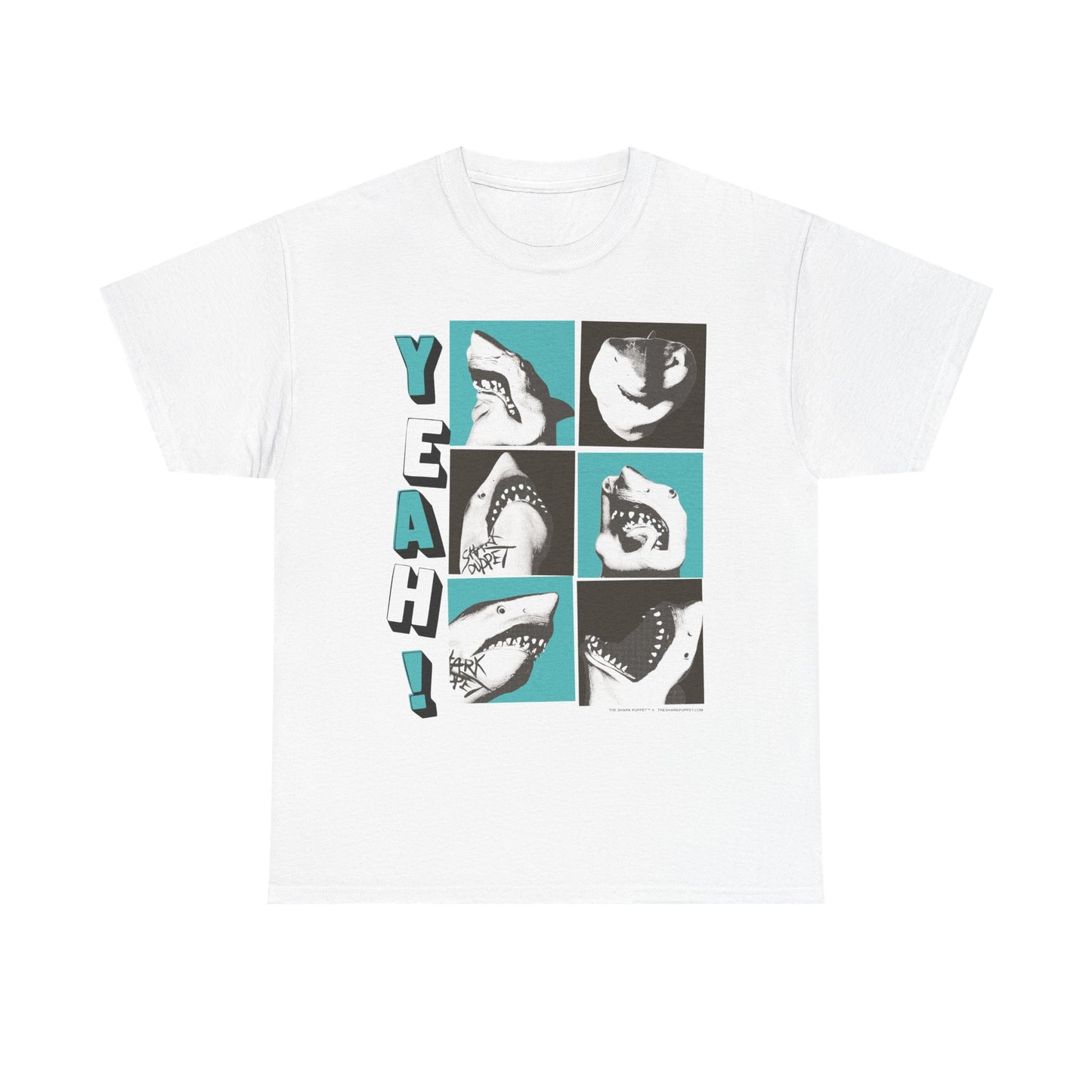 Official Shark Puppet Multi face Summer Tee