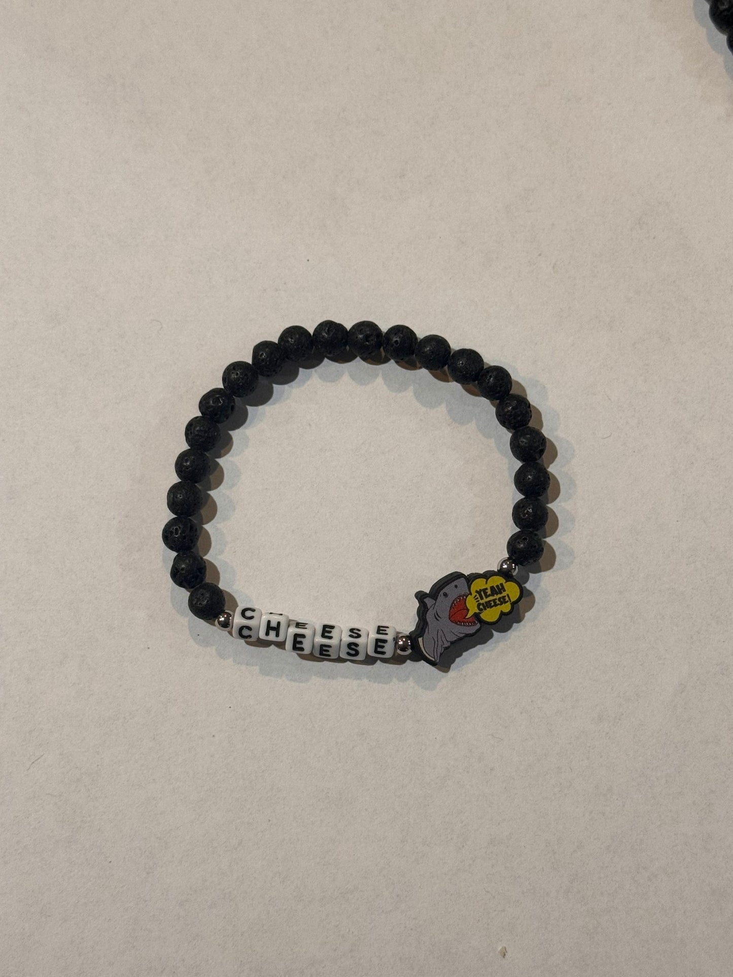 Official Shark Puppet BUILD YOUR OWN Lava rock bracelet