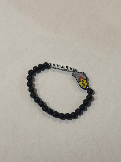 Official Shark Puppet BUILD YOUR OWN Lava rock bracelet