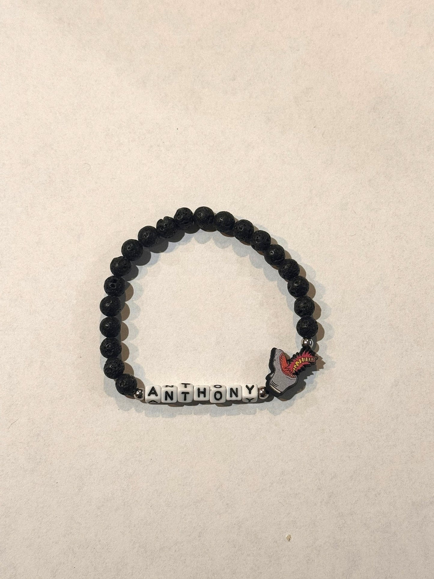 Official Shark Puppet BUILD YOUR OWN Lava rock bracelet