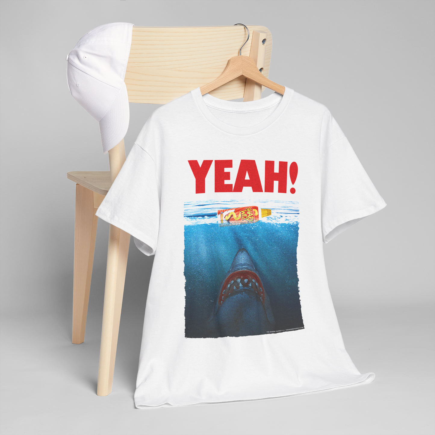 The Shark Puppet - Yeah! Jaws Parody - Unisex Heavy Cotton Tee